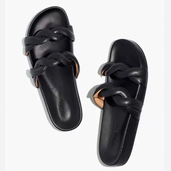 Madewell Shoes - Madewell The Walker Slide Sandal Women's 9 Black Slip On Braided Summer